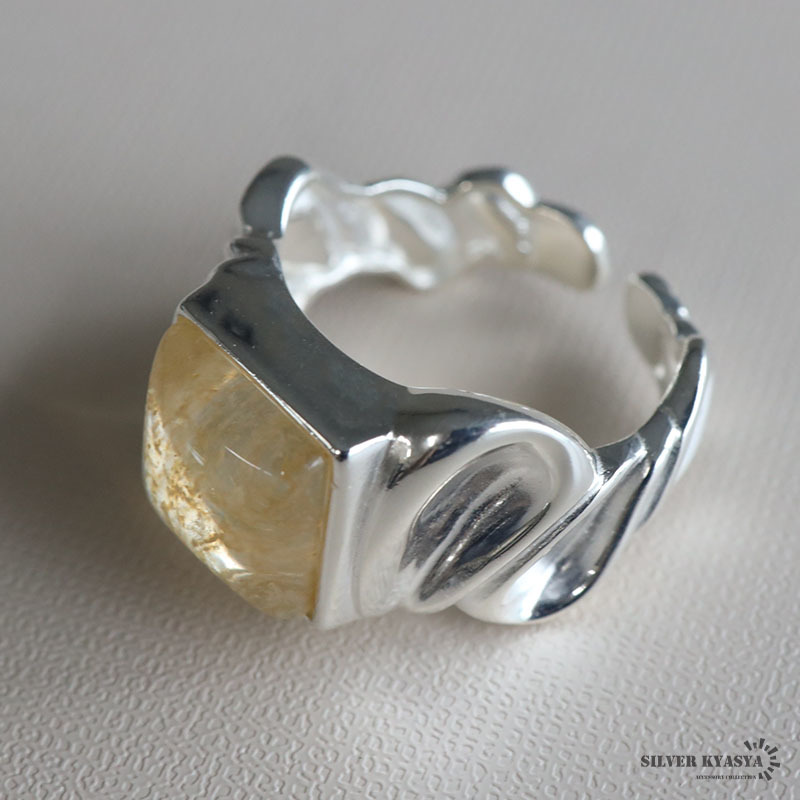  un- .. wrinkle natural stone ring silver 925 futoshi . ring S925 citrine ring yellow crystal ring birthstone metal allergy free 