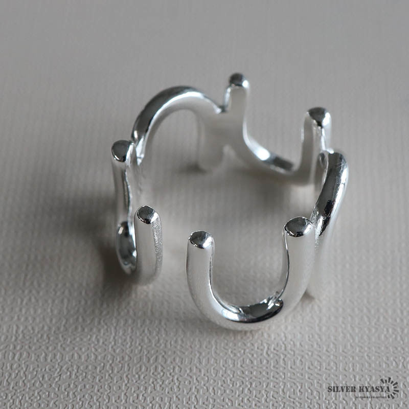  presence structure shape beautiful . what . ring silver 925la Yinling g futoshi ...... large silver ring metal allergy free 