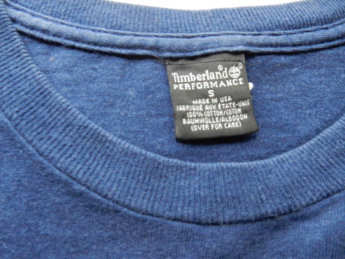 Timberland　ティンバーランド　半袖Tシャツ　ネイビー　サイズS　USA製_画像5