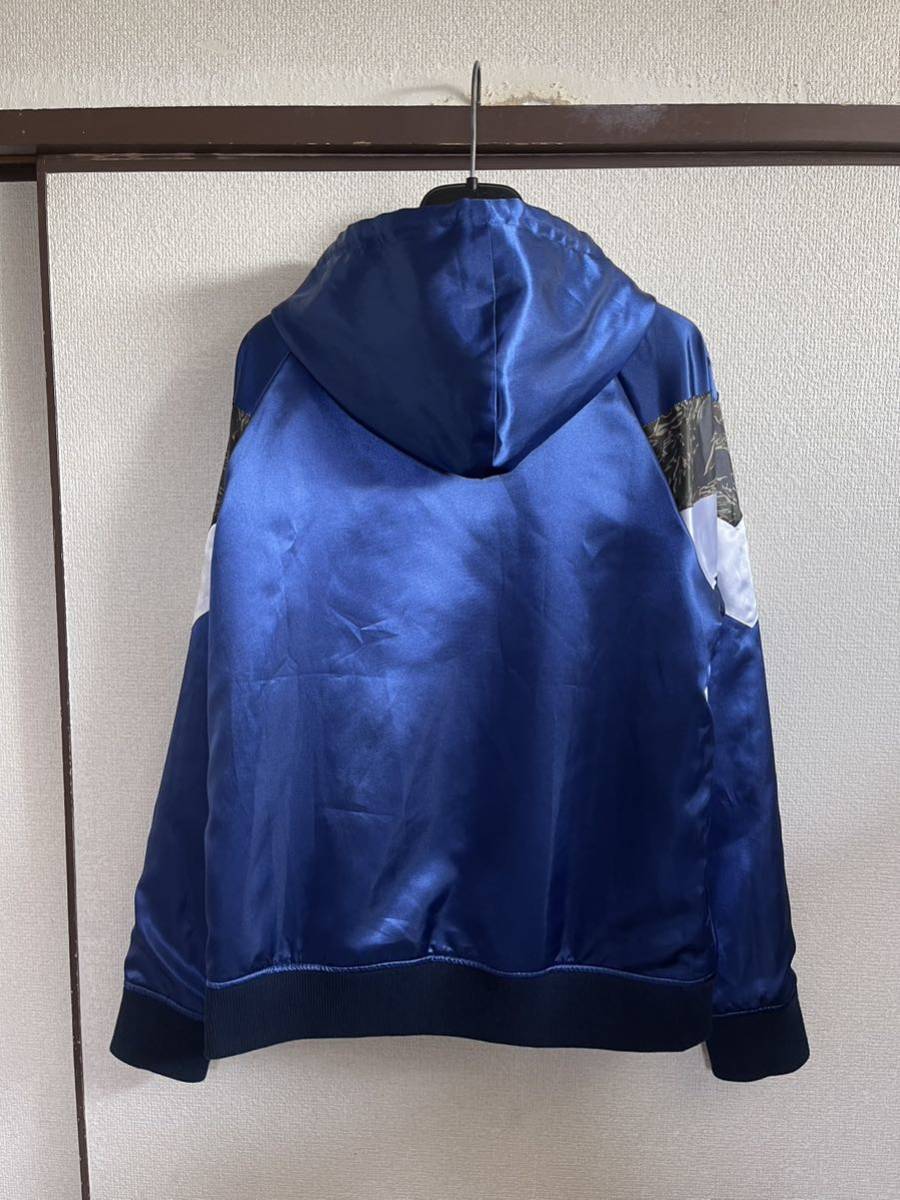 【美品】【リバーシブル】 SOPHNET ソフネット REVERSIBLE HOOD BLOUSON リバーシブルブルゾン フードジャケット BLUE ブルー 青 即決あり_画像4