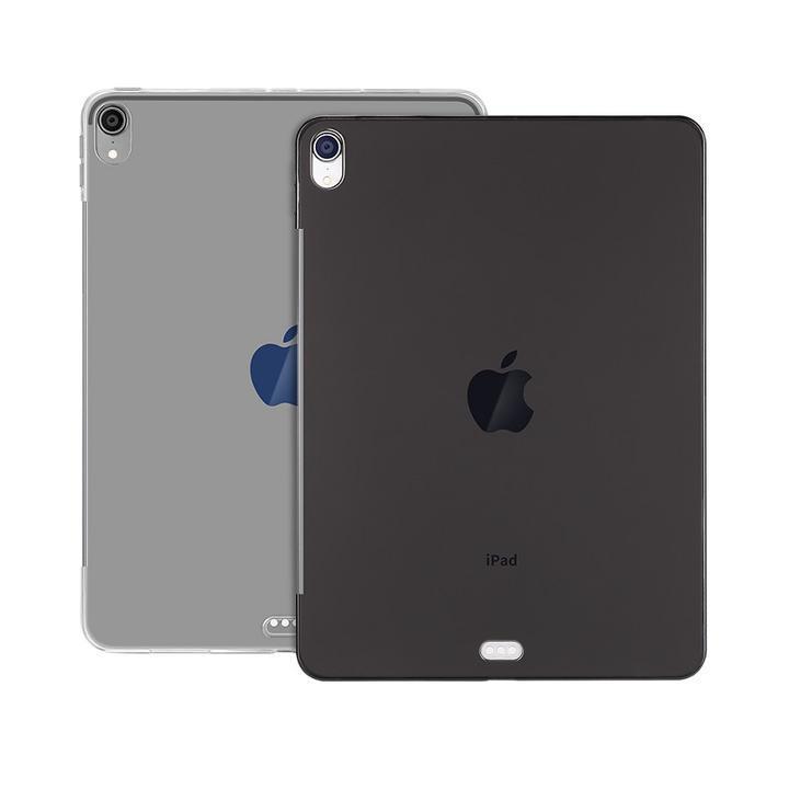 iPad Pro12.9インチ第4世代用 TPU ソフト バック カバー 半透明 背面ケース 落下防止アップルペンシル携帯 ブラック_画像10