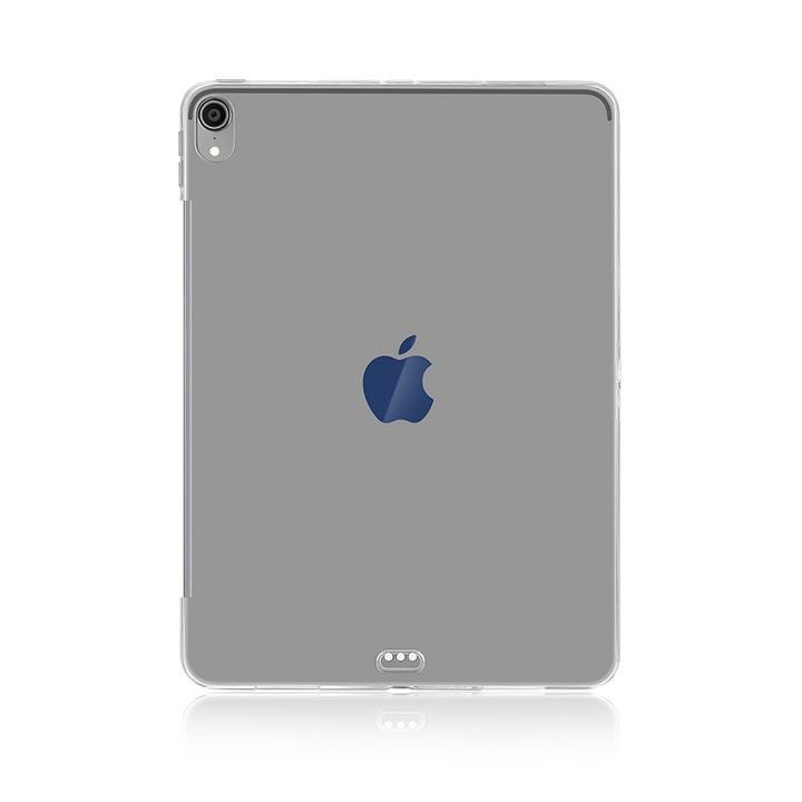 iPad Pro11inch 第2世代用 TPU ソフト バック カバー 半透明 背面ケース 落下防止アップルペンシル携帯 ブラック_画像7