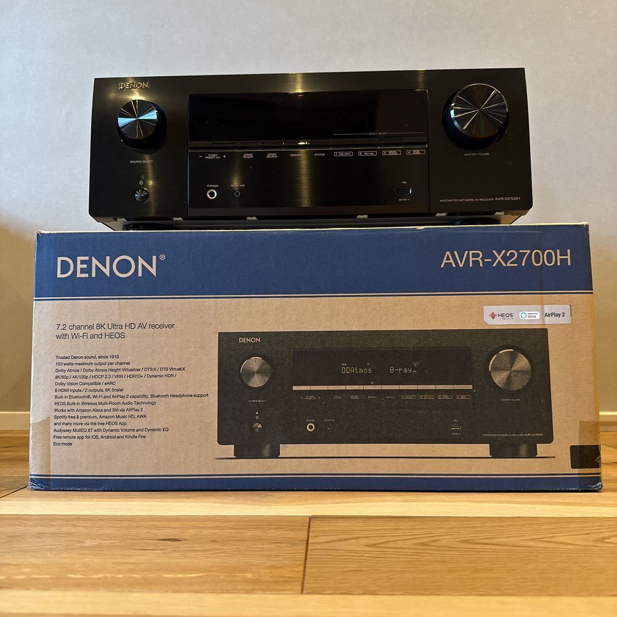 DENON デノン 7.2ch AV サラウンドレシーバー AVR-X2700H【美品