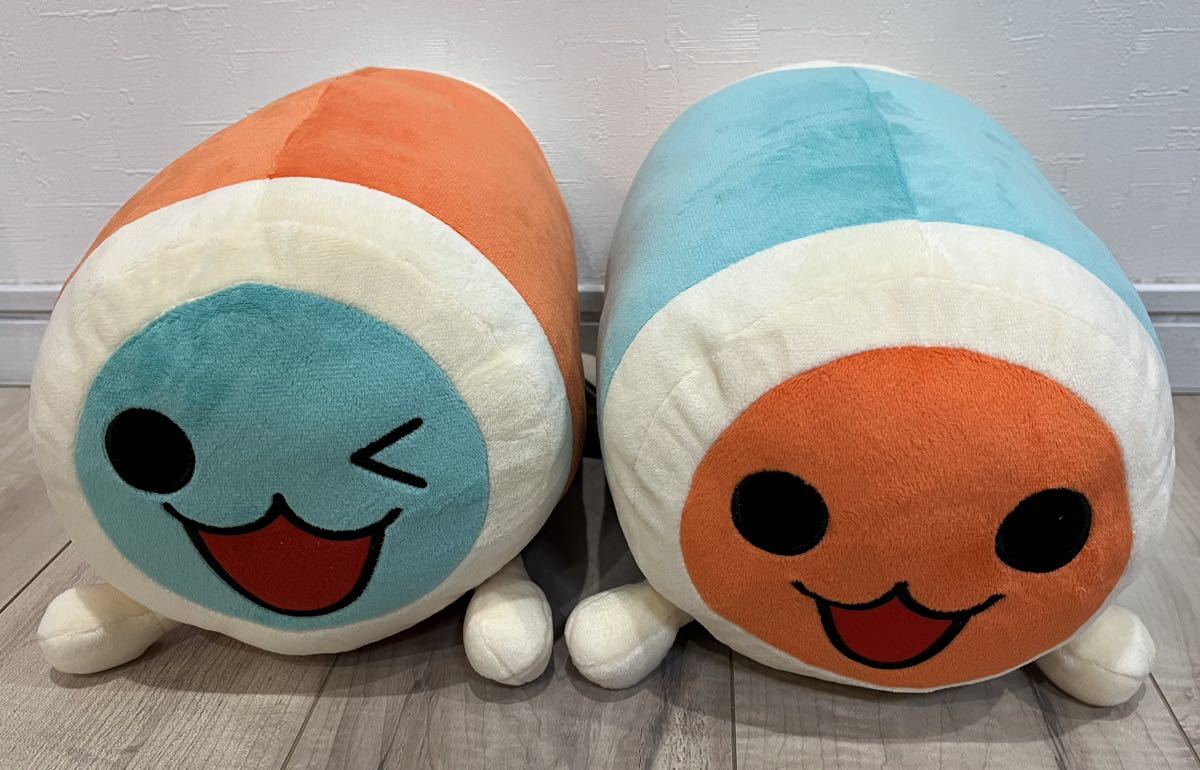 太鼓の達人 でっかいぬいぐるみ どんちゃん かっちゃん タグ付き 太鼓の達人 でっかいぬいぐるみ どんちゃん かっちゃん タグ付き