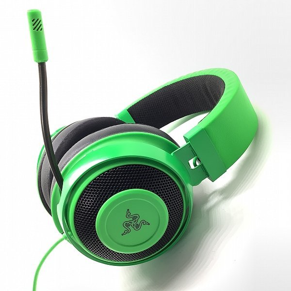 RAZER/レーザー KRAKEN/クラーケン GREEN ゲーミングヘッドセット 音出し確認済み /060の画像7