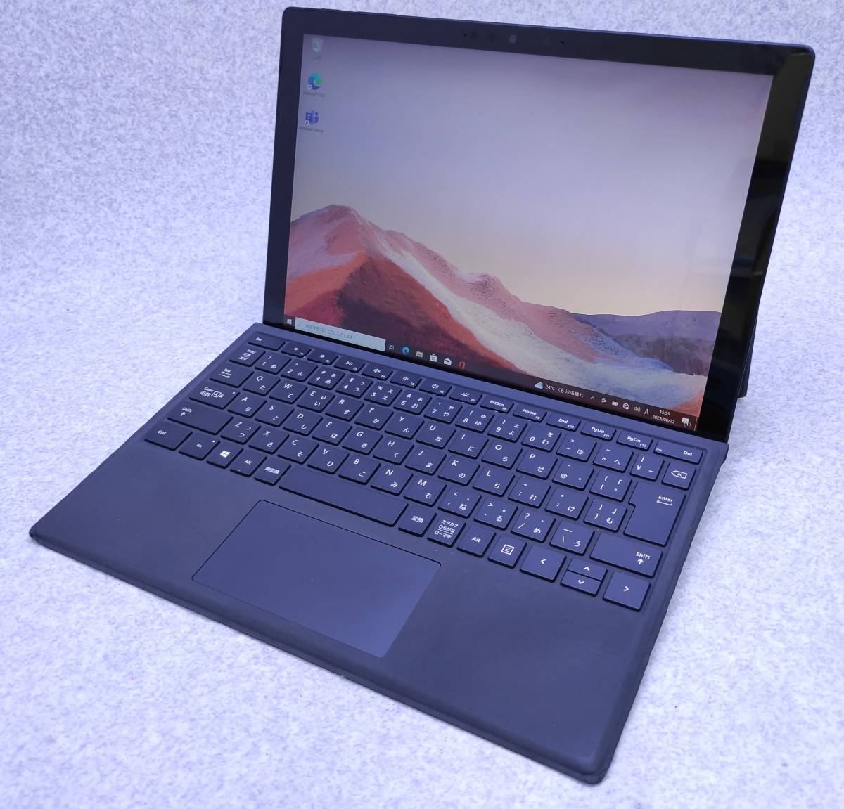 即日発送 Surface Microsoft 黒ボディ Pro7 Dockセット タイプカバー