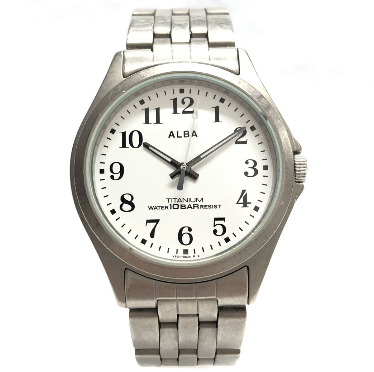 最新の激安 TITANIUM ALBA SEIKO WATER V501-0BC0 / RESIST 10BAR アルバ