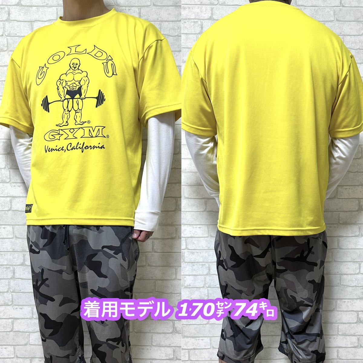 GOLD GYM ゴールドジム ビッグロゴ DRY Tシャツ_画像4