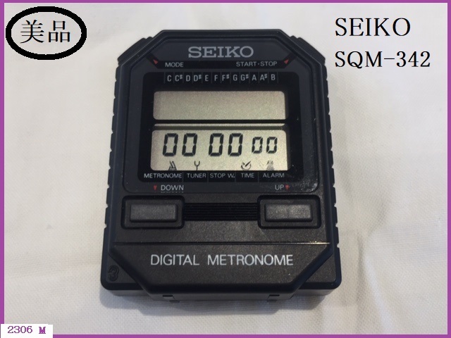 ■□ 希少 美品 デジタルメトロノーム 小型 SEIKO セイコー SQM-342 電池交換済み / 時計 ストップウォッチ □■ 発送 レターパック370円の画像1