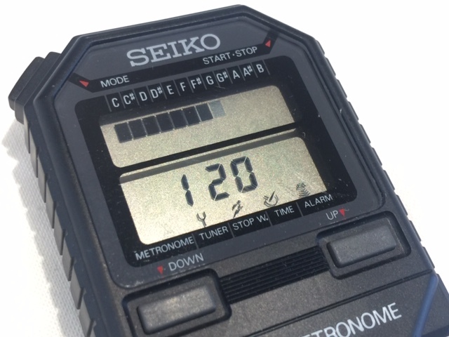 ■□ 希少 美品 デジタルメトロノーム 小型 SEIKO セイコー SQM-342 電池交換済み / 時計 ストップウォッチ □■ 発送 レターパック370円の画像2