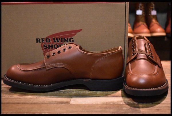 【8D 箱付 未使用 18年】レッドウィング 8071 1930's スポーツ オックスフォード シガーリタン 茶 モック 短靴 ブーツ redwing HOPESMORE