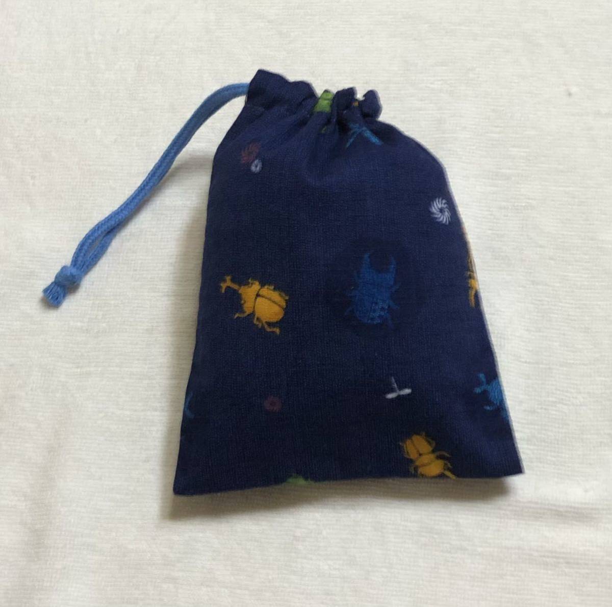  lunch sack pouch glass sack hand made CC-8 insect rhinoceros beetle stag beetle dragonfly 