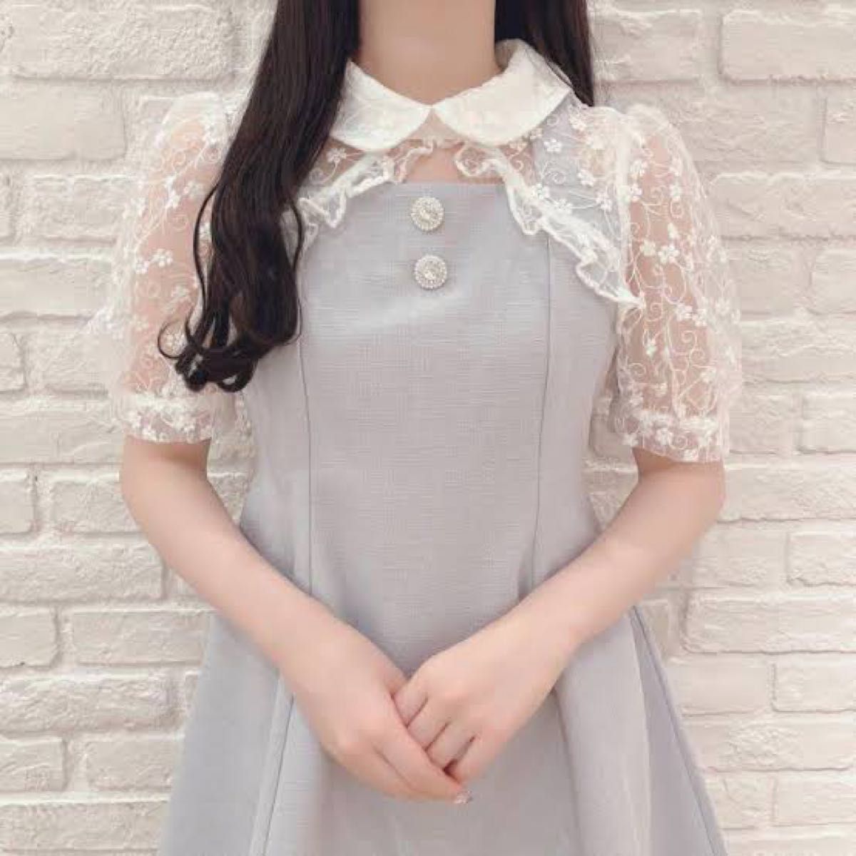 evelyn チョーカービジューOP ワンピース アイスブルー|Yahoo evelyn チョーカービジューOP ワンピース アイスブルー|Yahoo