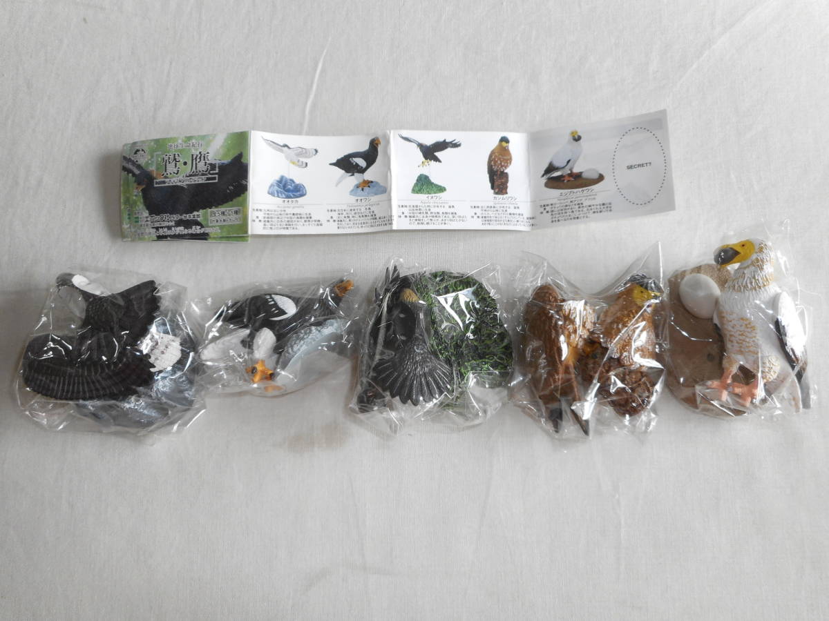 エポック社 カプセルコレクション 地球生命紀行 鷲・鷹フィギュアコレクション 通常版5種セットの画像1