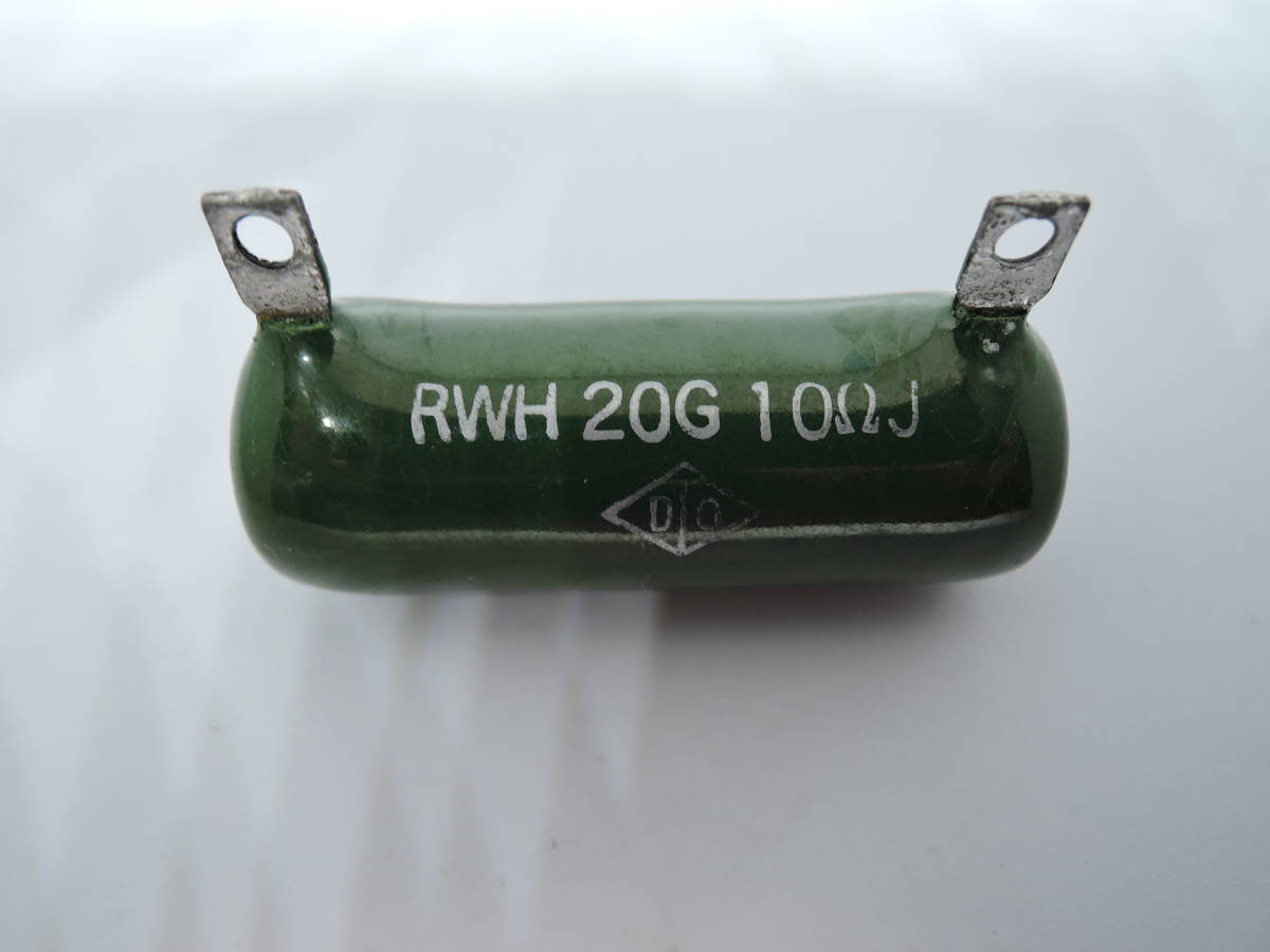 【送料無料】　ホーロー抵抗　１０Ω　２０W　×２個　（DTO社 RWH 20G 10ΩＪ）　シャーシー取付用キット付き_画像4