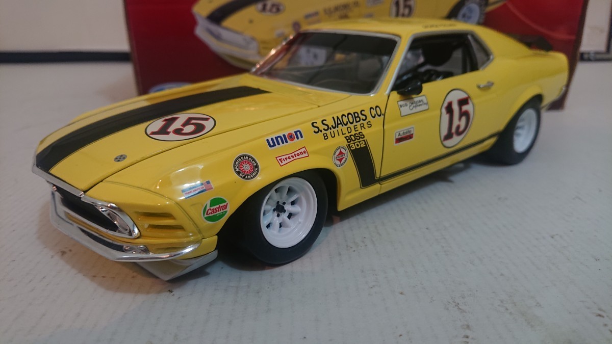 WEELY 1970 FORD T/A MUSTANG #15 1/18 LIMITED EDITION ウエリー フォード マスタング リミテッド エディション 1/18 ミニカー イエロー