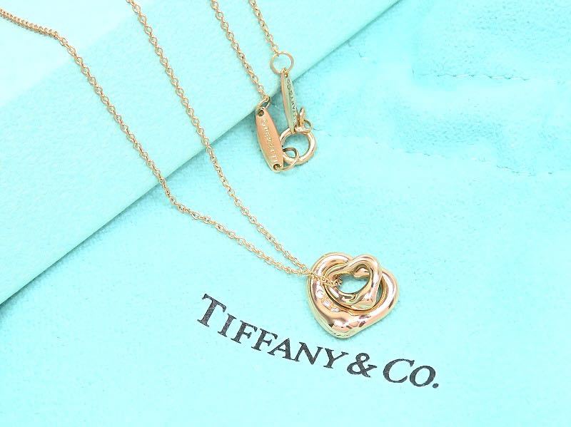 TIFFANY&Co ティファニー Au750RG オープンハート ネックレス