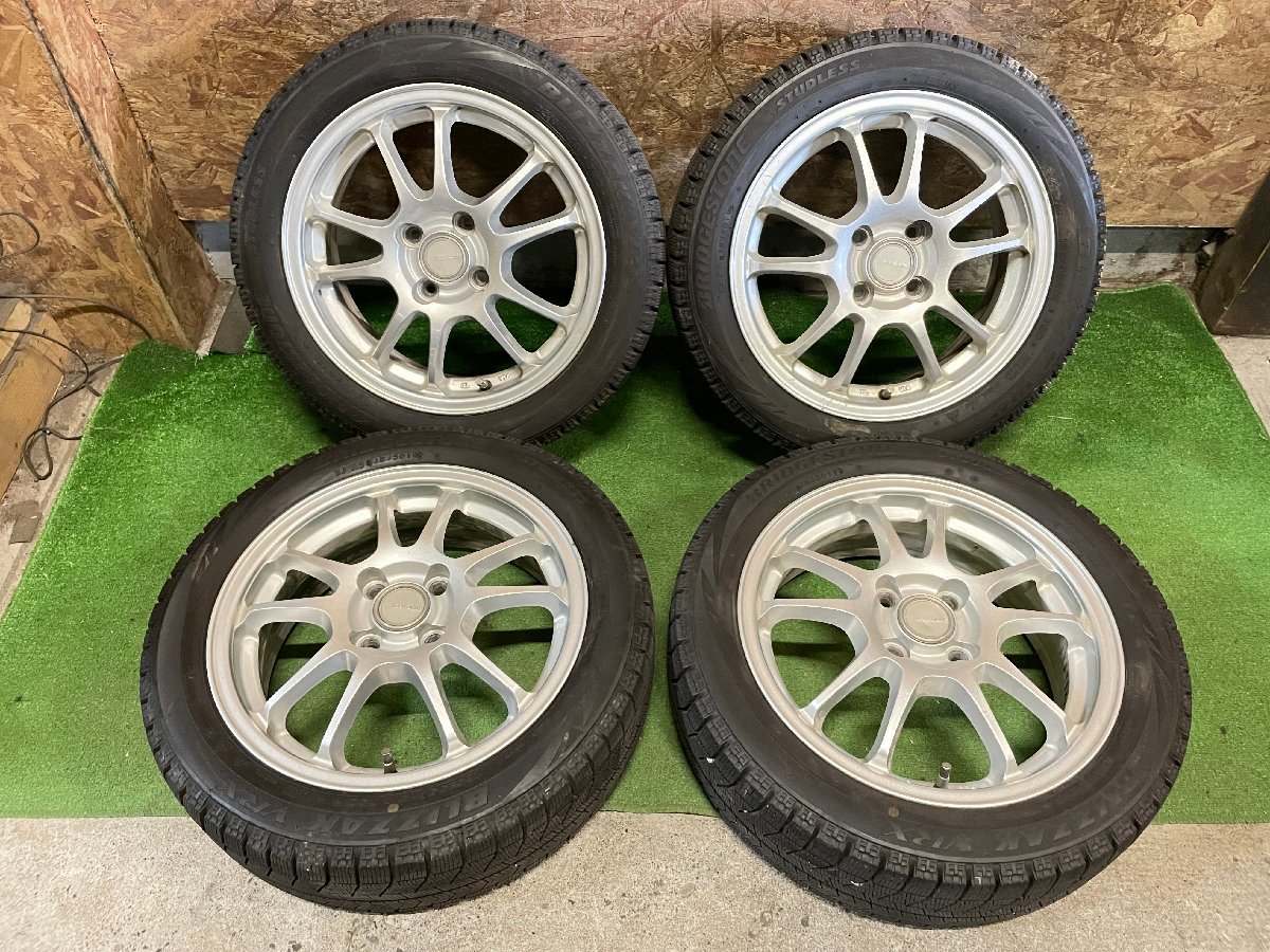 ECO FORME 15インチ 5.5J +45 165/55R15 BLIZZAK VRX スタッドレス バリ溝 タイヤホイール 4本セット_画像1