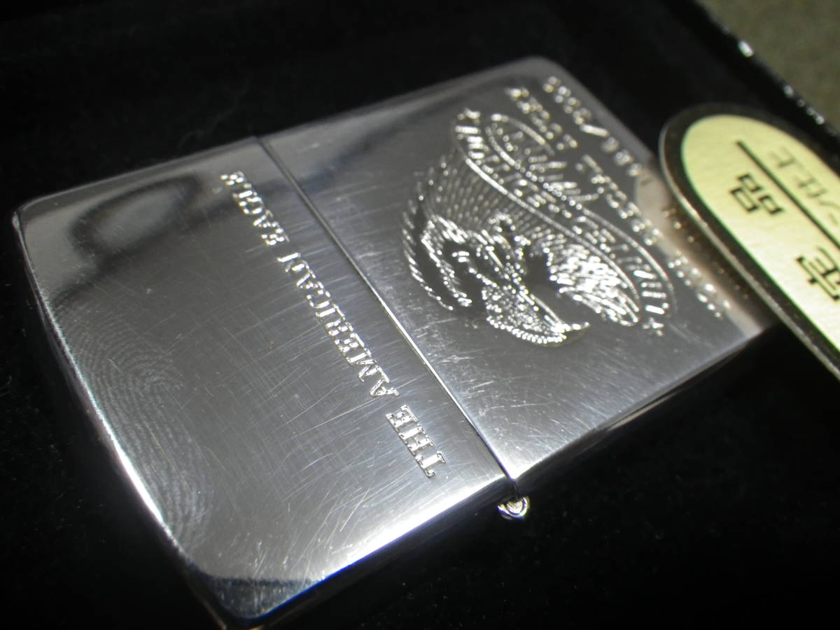 ZIPPO limited edition silver 10μ★ジッポー 　アメリカンイーグル eagle シルバー 10ミクロン リミテッド オイルライター_画像2