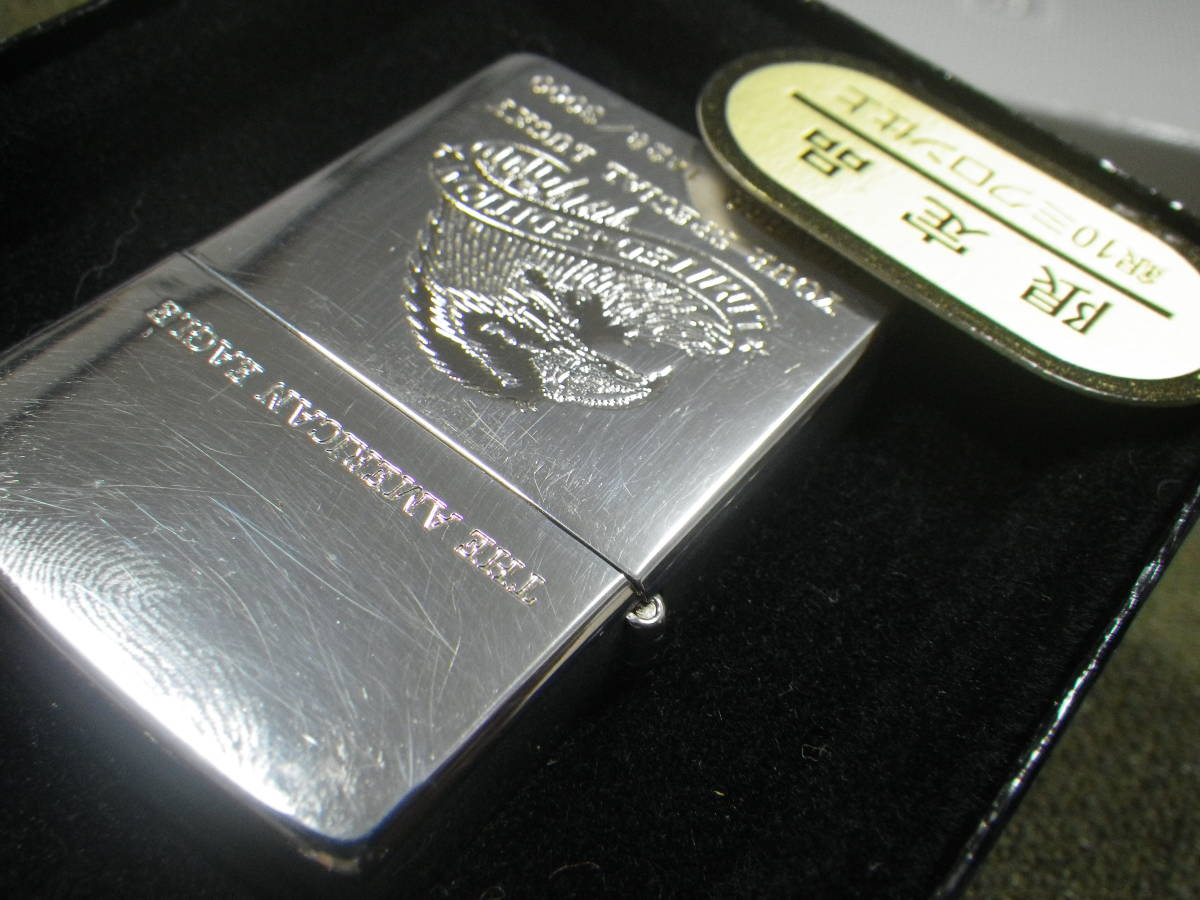 ZIPPO limited edition silver 10μ★ジッポー 　アメリカンイーグル eagle シルバー 10ミクロン リミテッド オイルライター_画像3