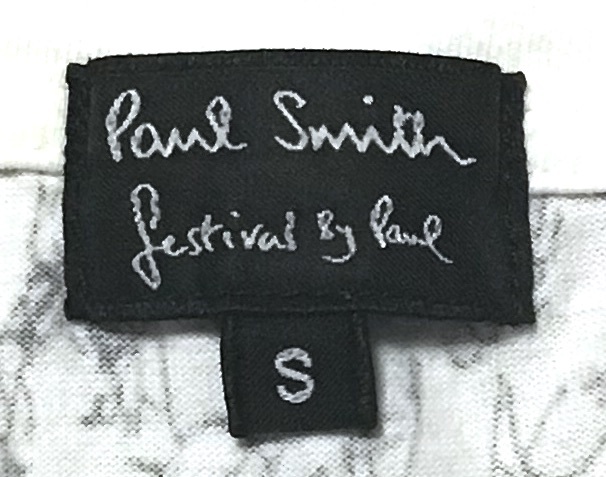 Paul Smith ポールスミス カットソー 総柄 Tシャツ 半袖 クルーネック 丸首 Uネック ホワイト 白 サイズ s 人 人間 メンズ white_画像2