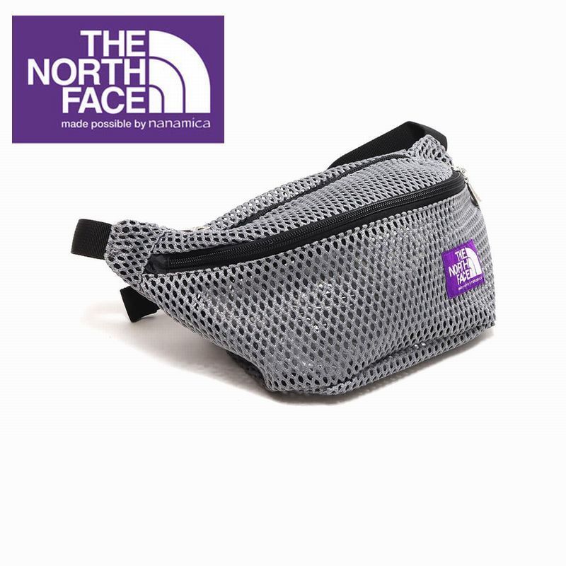 *A9 new goods THE NORTH FACE The * North Face mesh body bag gray waist bag nanamica(na Nami ka) purple lable 