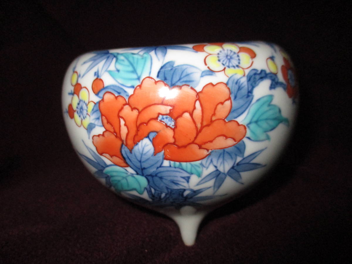 伊万里 虎山作 香炉 検 アンティーク 工芸品 陶芸 日本の陶磁 伊万里