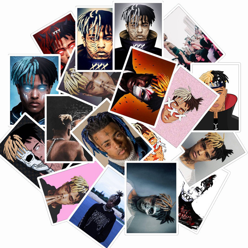 XXXTentacion sticker 25 pieces set PVC waterproof seal XXX ton ta Zion trumpet - LAP HIP HOP hip-hop mask under ground 