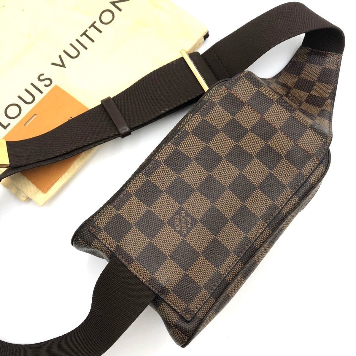 1円〜 美品 LOUIS VUITTON ルイヴィトン ダミエ エベヌ ジェロニモス