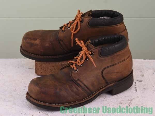 W361◆USA製【レッドウィング RED WING】ビンテージ ワークブーツ 良い味 ワイズ細め スチールトゥ 茶 ブラウン レディース 5.5C 23.5cm_画像1