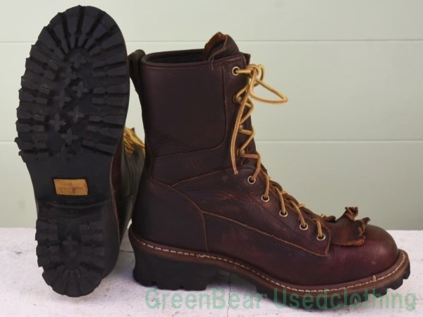 W333◆ドミニカ製【Georgia Boots】ワークブーツ スチールトゥ カッコイイ 良い味 茶 ブラウン メンズ 26cm_画像3