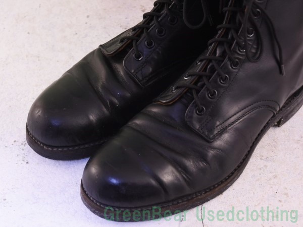 W504* Vintage армия ботинки привлекательный wise маленький . steel tu хороший тест чёрный черный мужской 11E 29cm