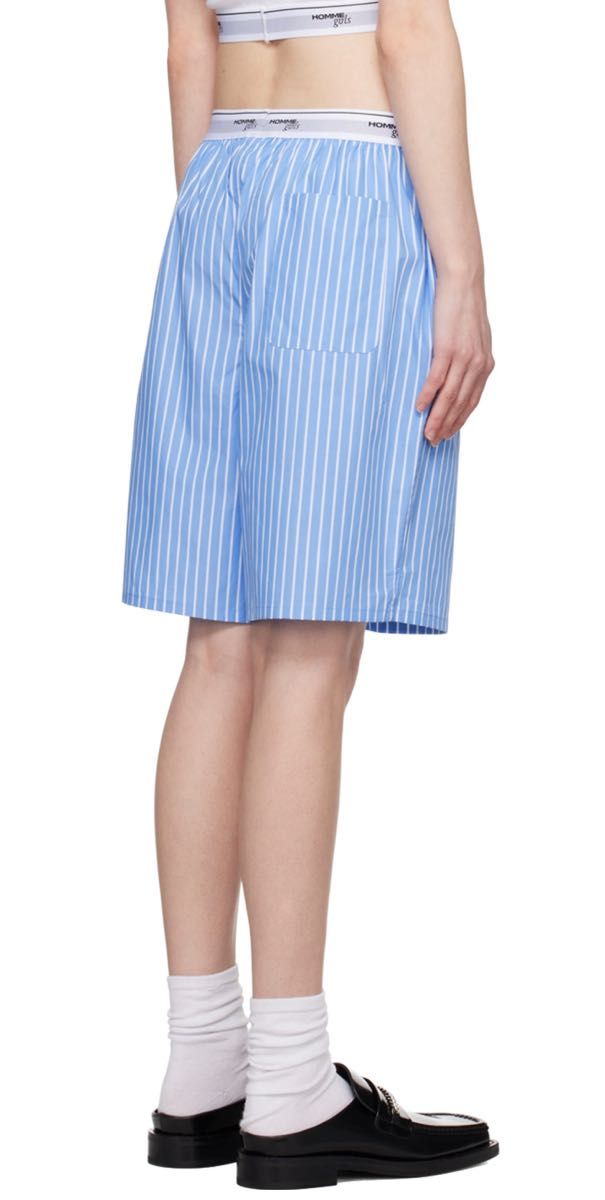 Hommegirlsオムガールズ ブルー ストライプ ハーフパンツ M 新品