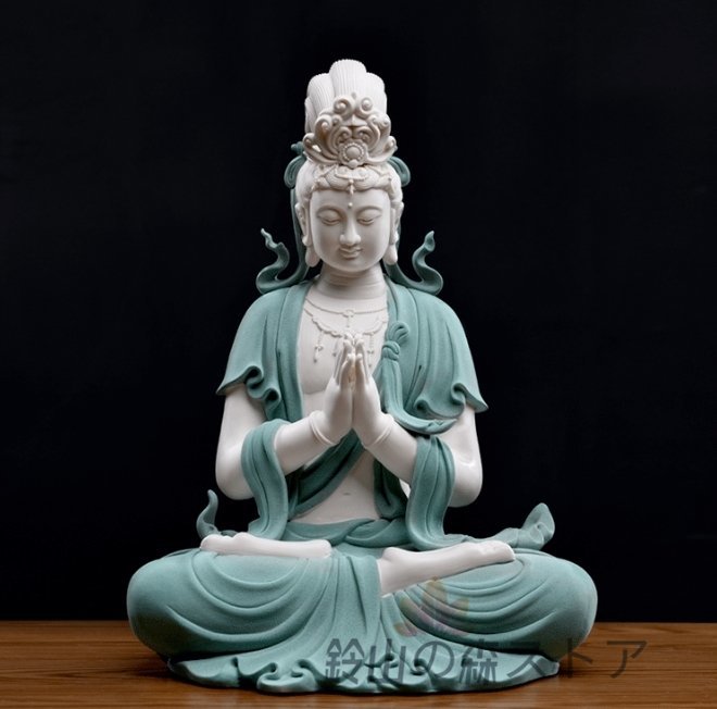 祈福観音 最新作 陶磁器 仏教美術 玄関 精密細工