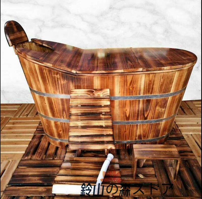 高品質　木製　美容院　お風呂　成人　風呂バケツ　サウナ　家庭用　シャワー 長さ120cm