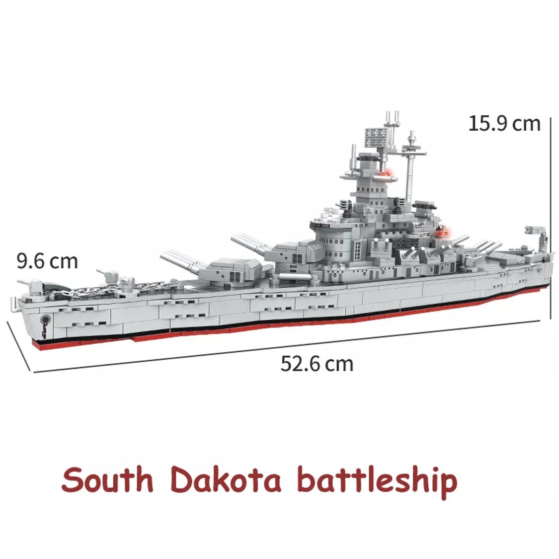 【国内発送＆送料込】箱なし LEGO互換 サウスダコタ サウスダコタ級戦艦 アメリカ 海軍_画像2