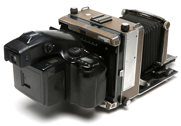 マミヤ Mamiya645マウントアダプター 4x5大判カメラ用 縦横に回転