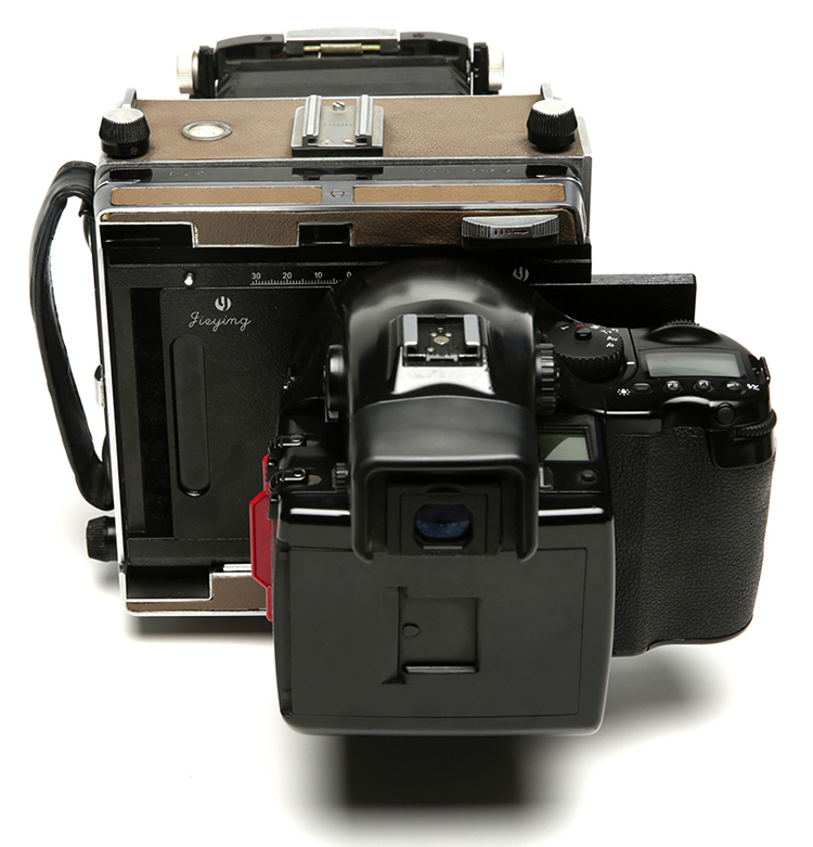 マミヤ Mamiya645マウントアダプター 4x5大判カメラ用 縦横に回転