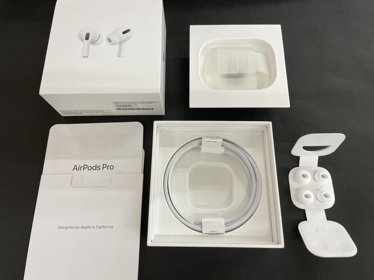極美品 Apple AirPods Pro 第1世代 付属品完備・ケーブル未使用 初期化 
