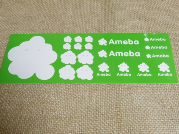 ameba ロゴステッカー シールセット グリーン_画像1