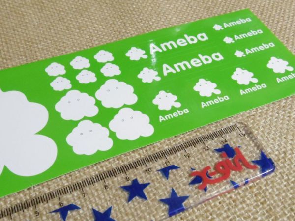 ameba ロゴステッカー シールセット グリーン_画像3