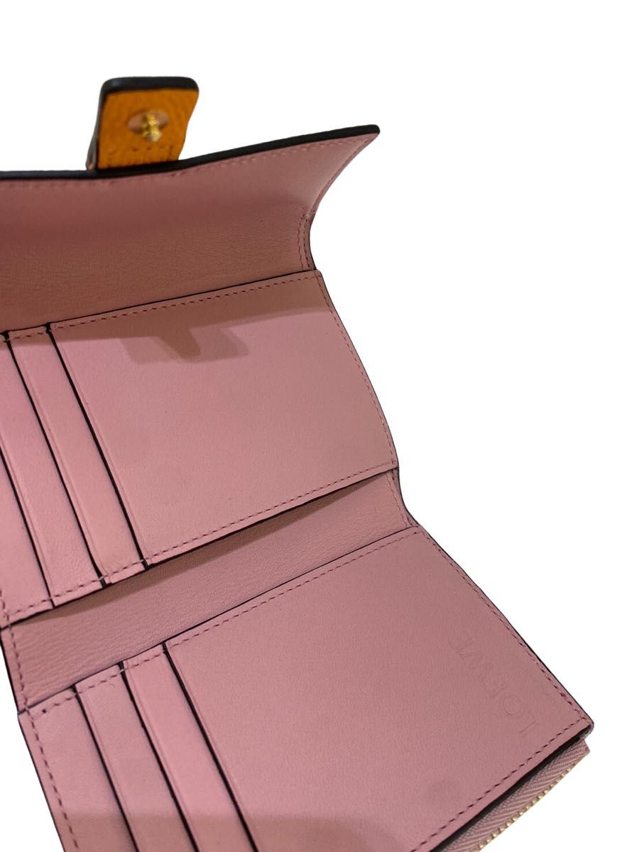 LOEWE アナグラム 三つ折り財布 (マンダリンオレンジ)