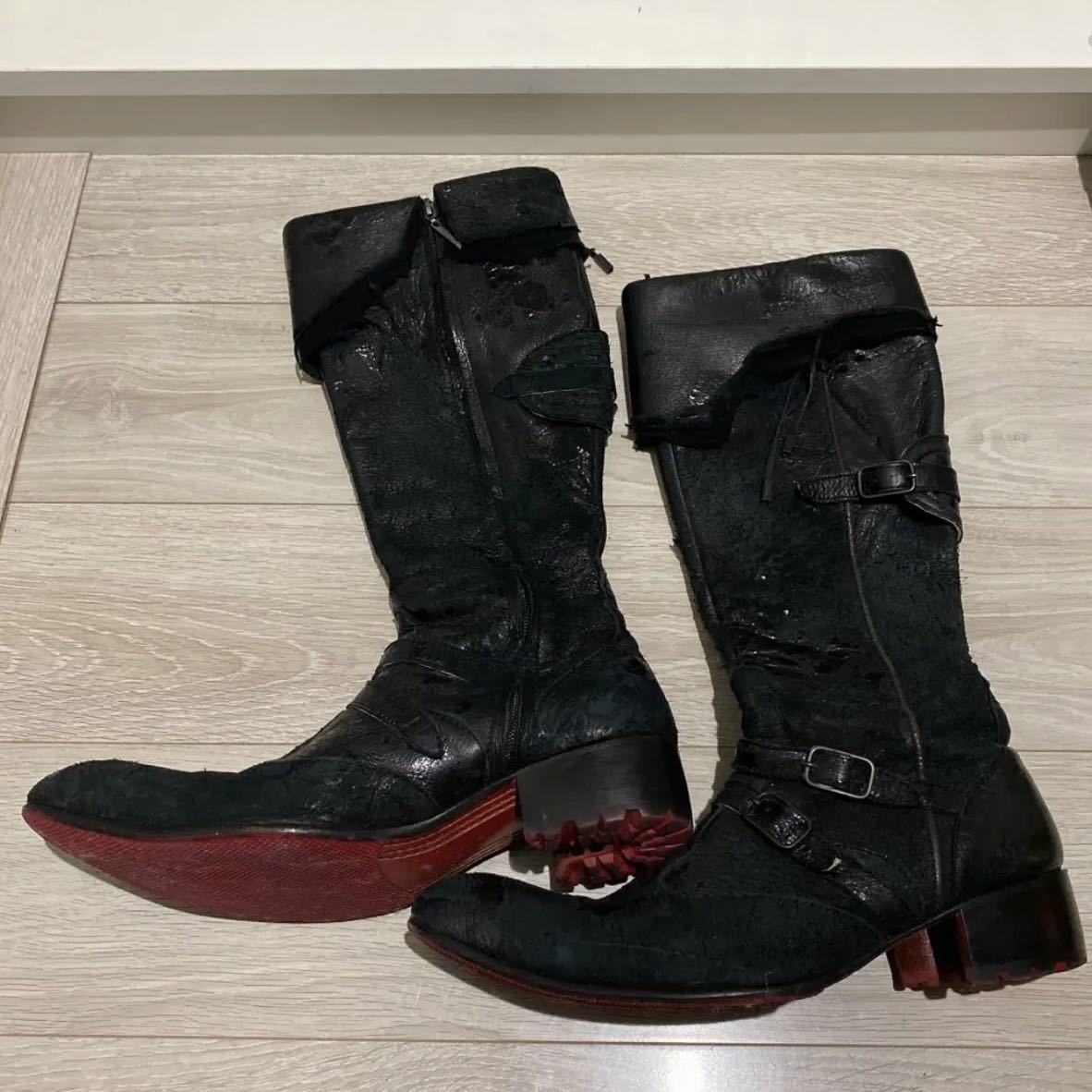 美品 Roen ロエン ロング ブーツ ヒロムタカハラ 41(靴)|売買された
