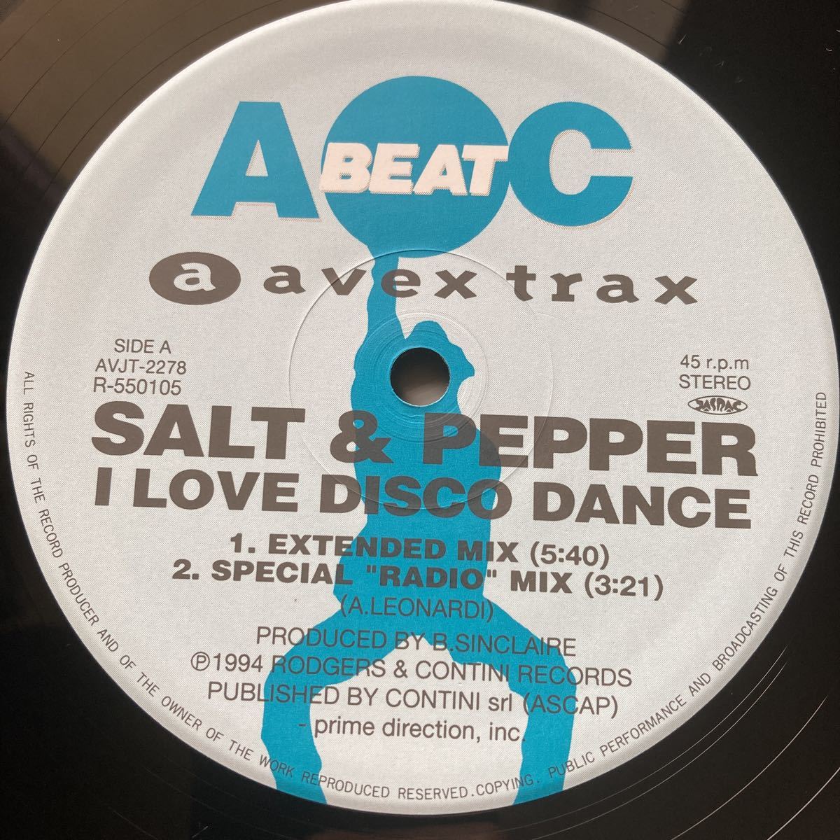 12inch SALT & PEPPER / I LOVE DISCO DANCEの画像1