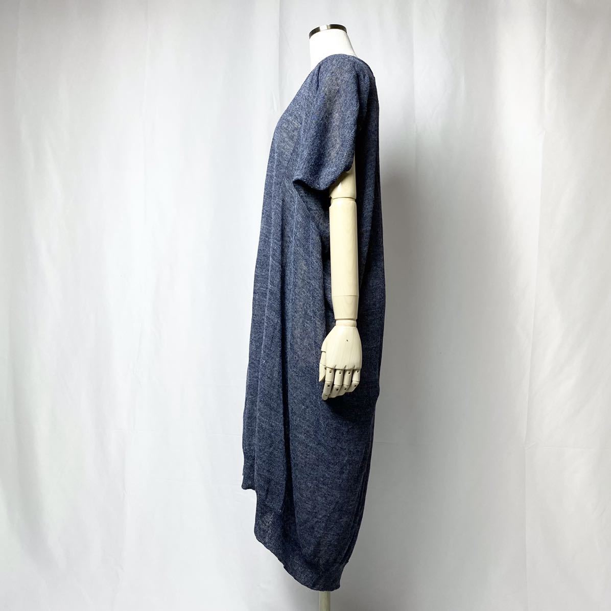LIMI feu リミフゥ ヨウジヤマモト 18SS リネン ニットワンピース