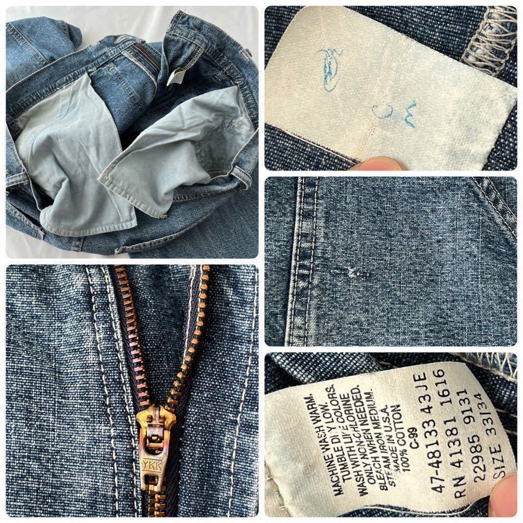 90's RRL USA製 ダブルニー デニム ペインターパンツ W33 三ツ星タグ