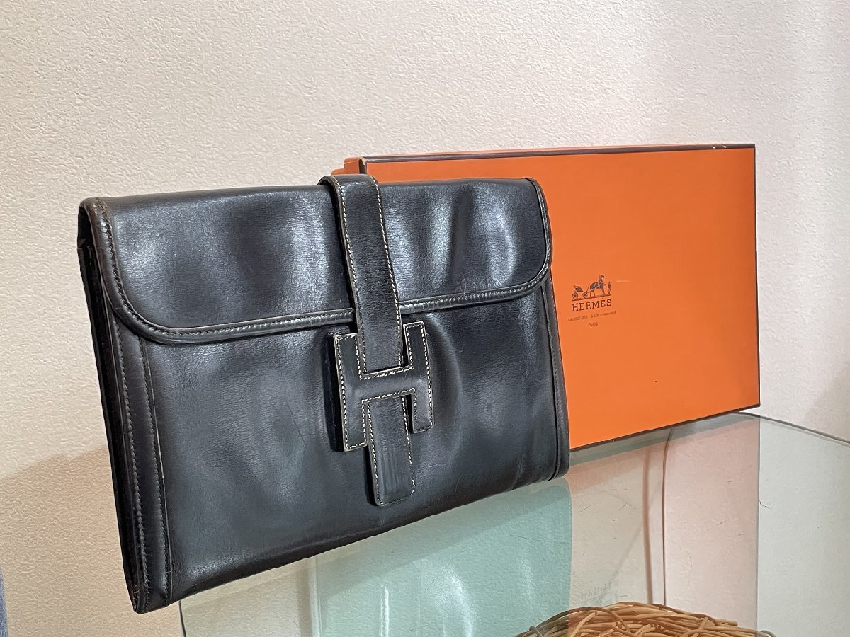 ☆大人気【Herms HERMES エルメス ジジェ PM ブラック 黒 クラッチ