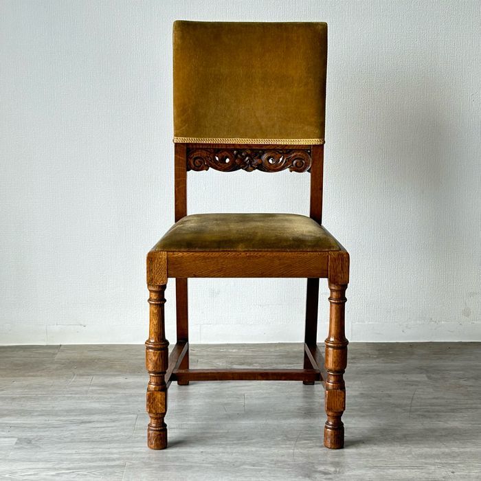 アンティーク 家具 ダイニングチェア イギリス 英国 1920年頃 オーク材 椅子 ビンテージ家具/ヴィンテージ 輸入家具 店舗什器 665B