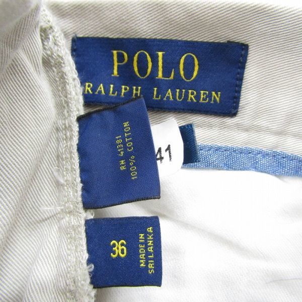 サイズ 36 POLO RALPH LAUREN チノ ショーツ ハーフ パンツ ベージュ ポロ ラルフローレン 古着 ビンテージ 3J2205_画像8