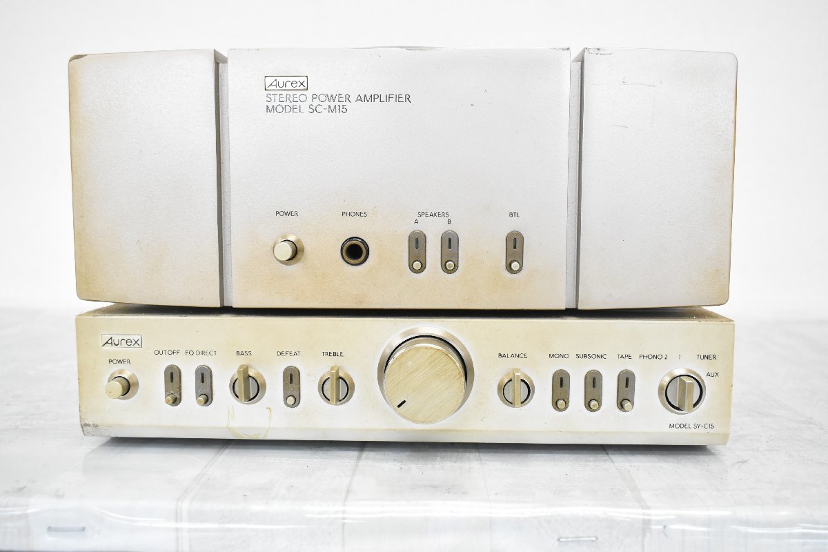 Σm5879 中古 AUREX オーレックス コントロールアンプ SY-C15 / パワー